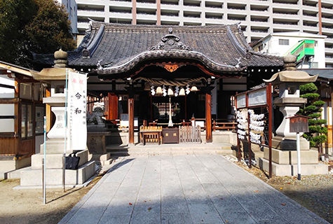 富島神社を淀川へ向かって進むと到着！